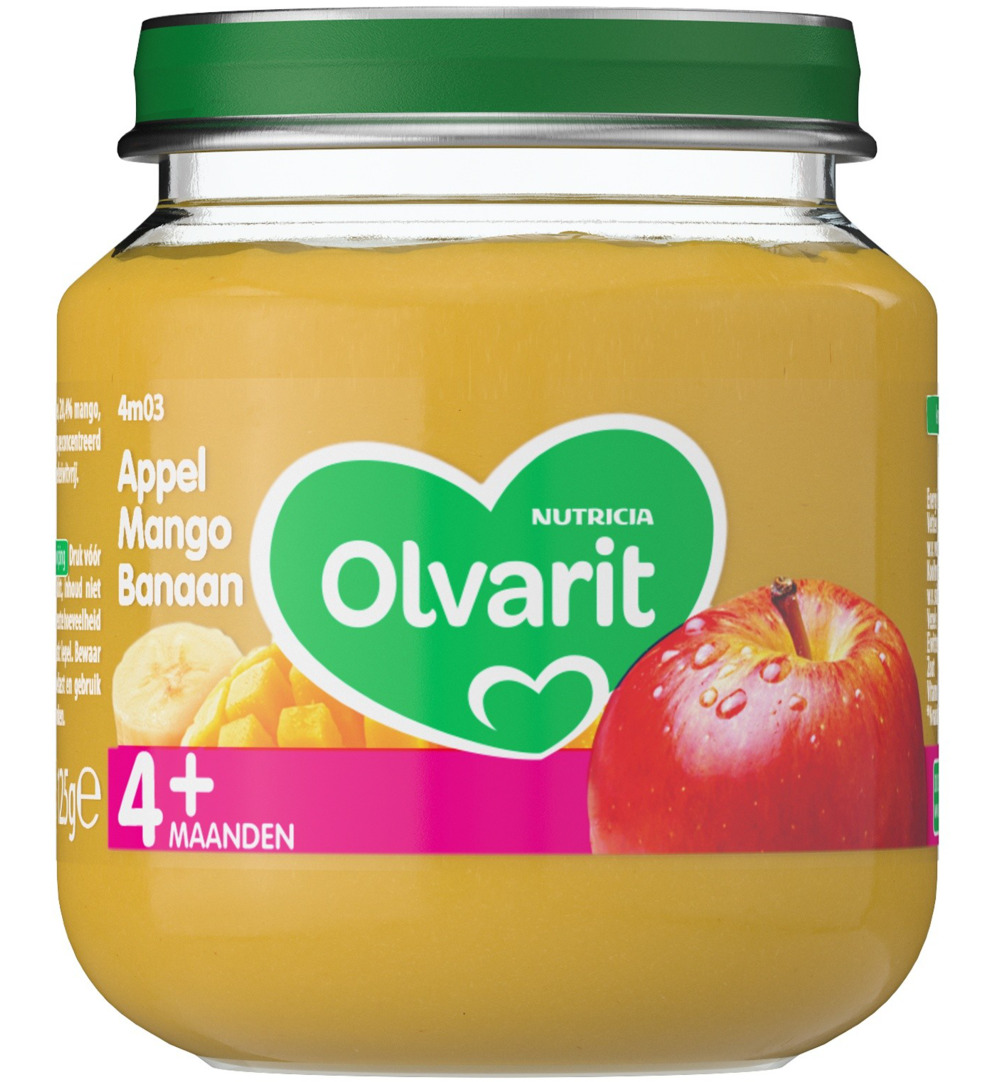 Olvarit Appel mango banaan 4M03 (125 gr)