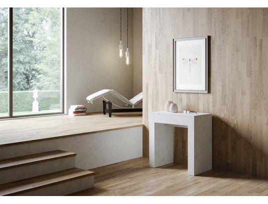 ITAMOBY - Console extensible allin 78x47/299cm blanc spatulé