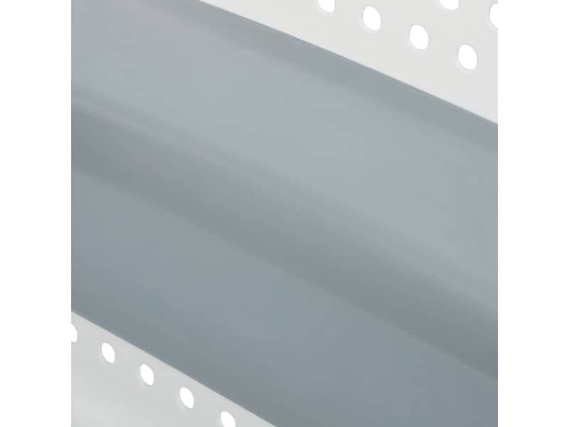 relaxdays Wäschekorb  37 l, Grau/Weiss Faltbarer Wäschekorb
