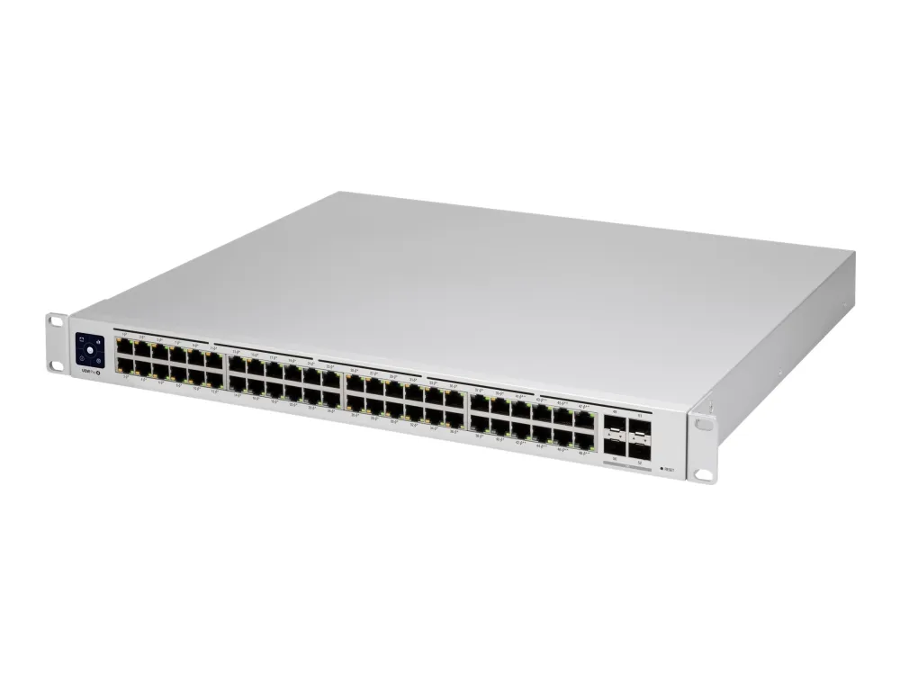 Ubiquiti UniFi Switch USW-PRO-48-POE - Switch - Administreret - 48 x 10/100/1000 (40 PoE , 8 PoE  )   4 x 10Gb Ethernet SFP  - monterbar på stativ - PoE   (600 W) - AC 120/230 V / DC 11,5/52 V