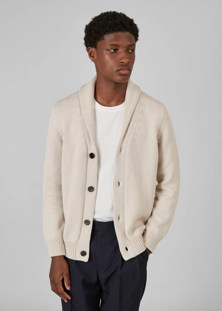 Cardigan col châle en laine mérinos L'Exception Paris