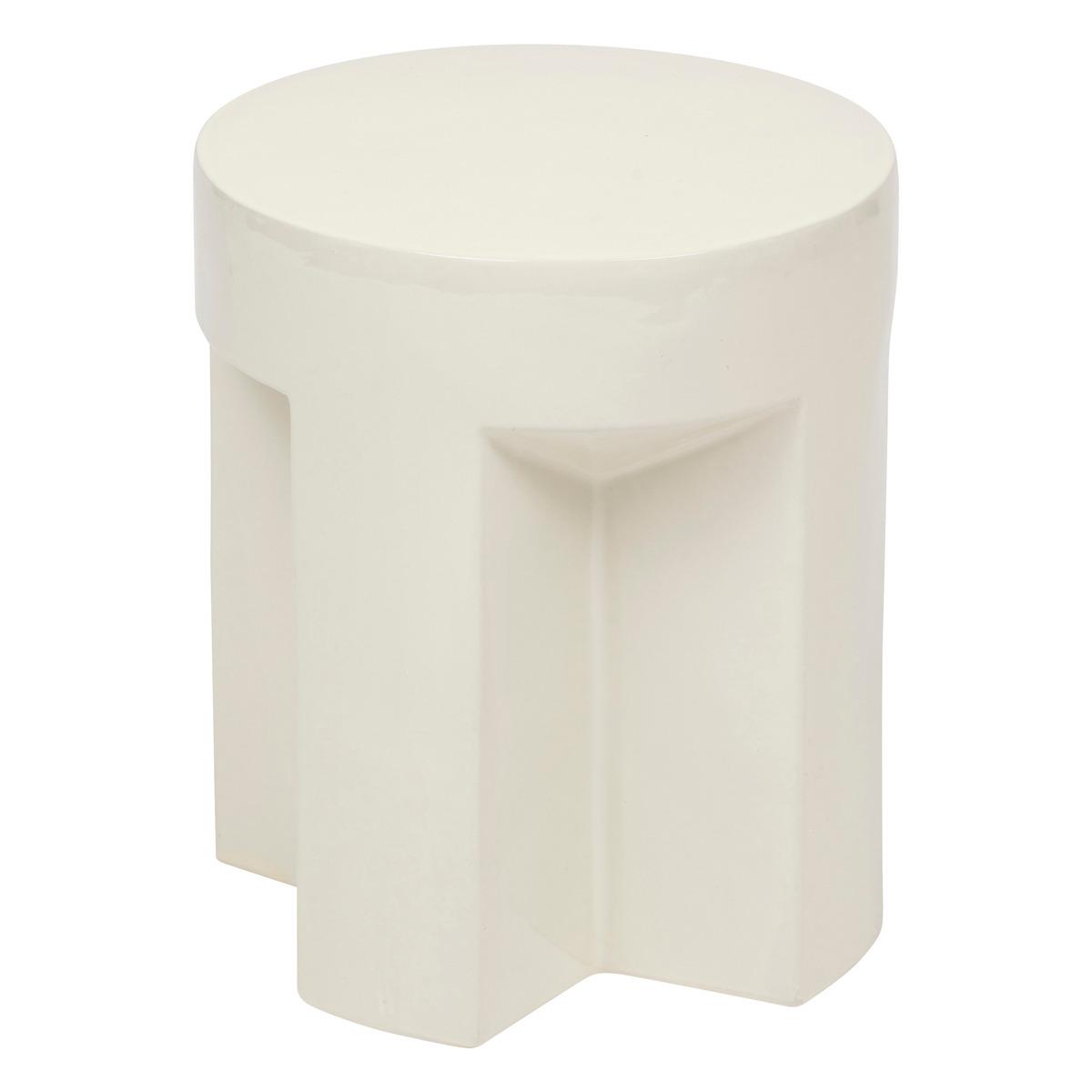 TABLE D APPOINT KRIZ IVOIRE D.41X34X34CM