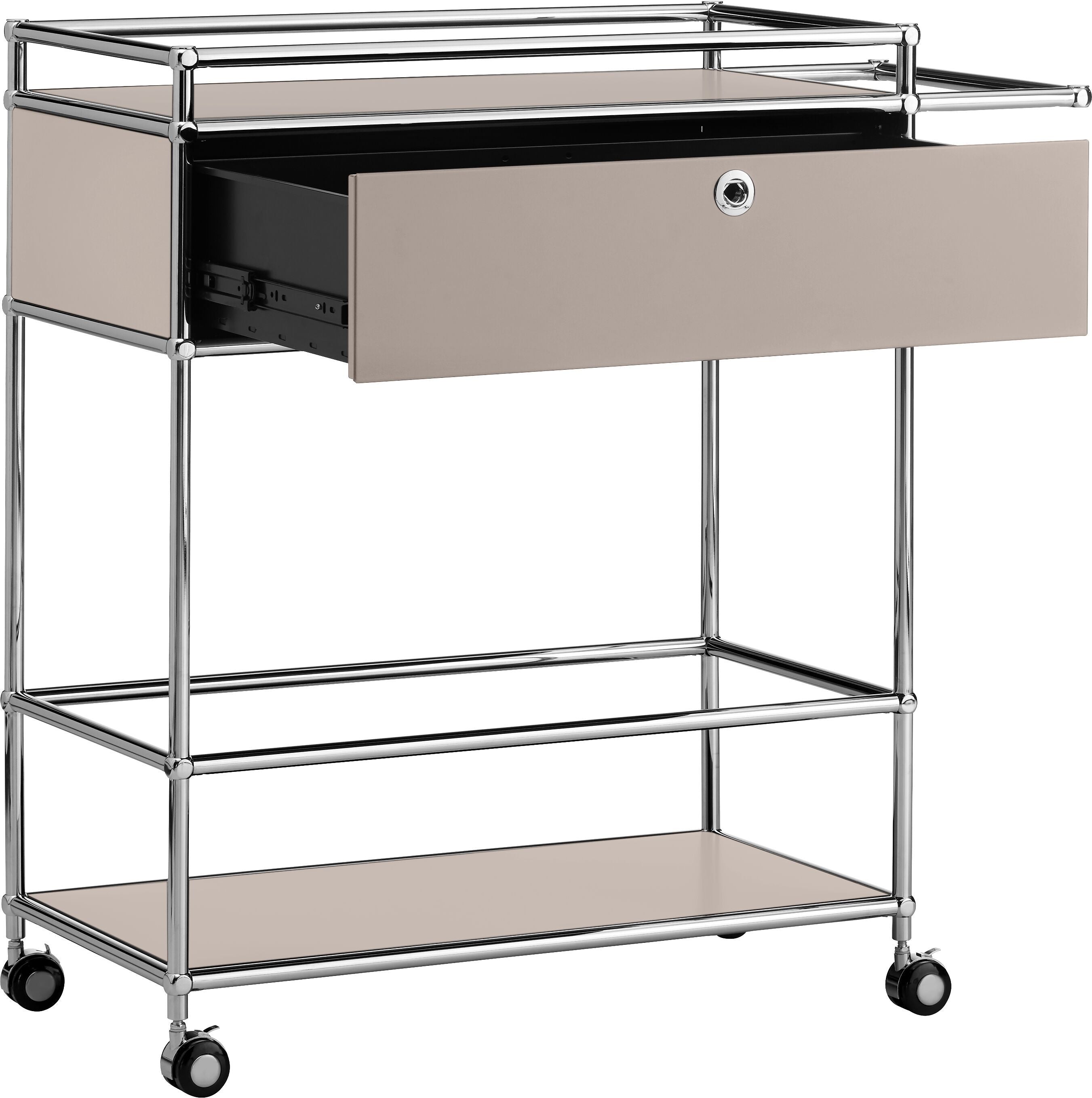 FLEXCUBE Servierwagen - Taupe / B: 97.0 cm x T: 40.0 cm x H: 90.0 cm