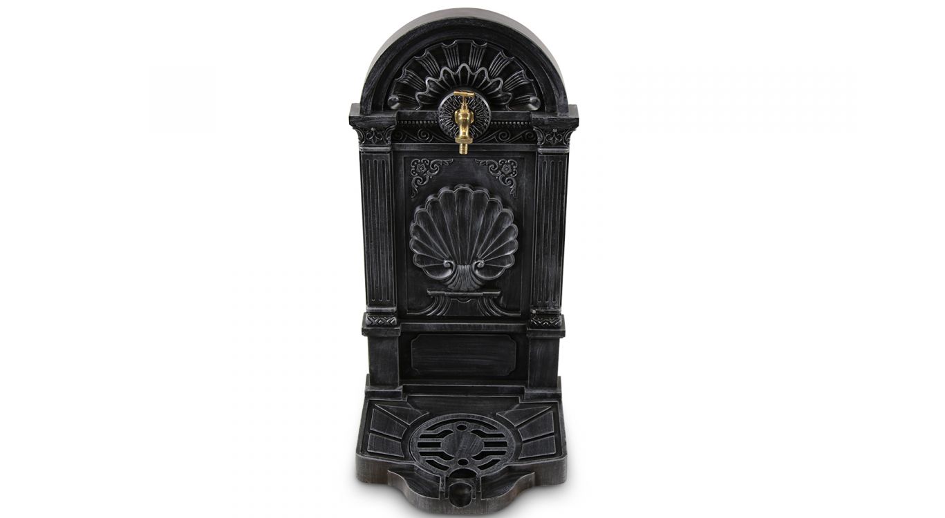 Fontaine de jardin aluminium gris 39x33x82.5cm