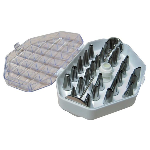 Coffret 26 mini-douilles fines inox spéciales décor De Buyer