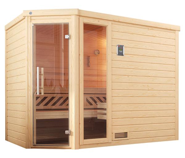 Weka Sauna Turku mit Glastür und Fenster, ca.