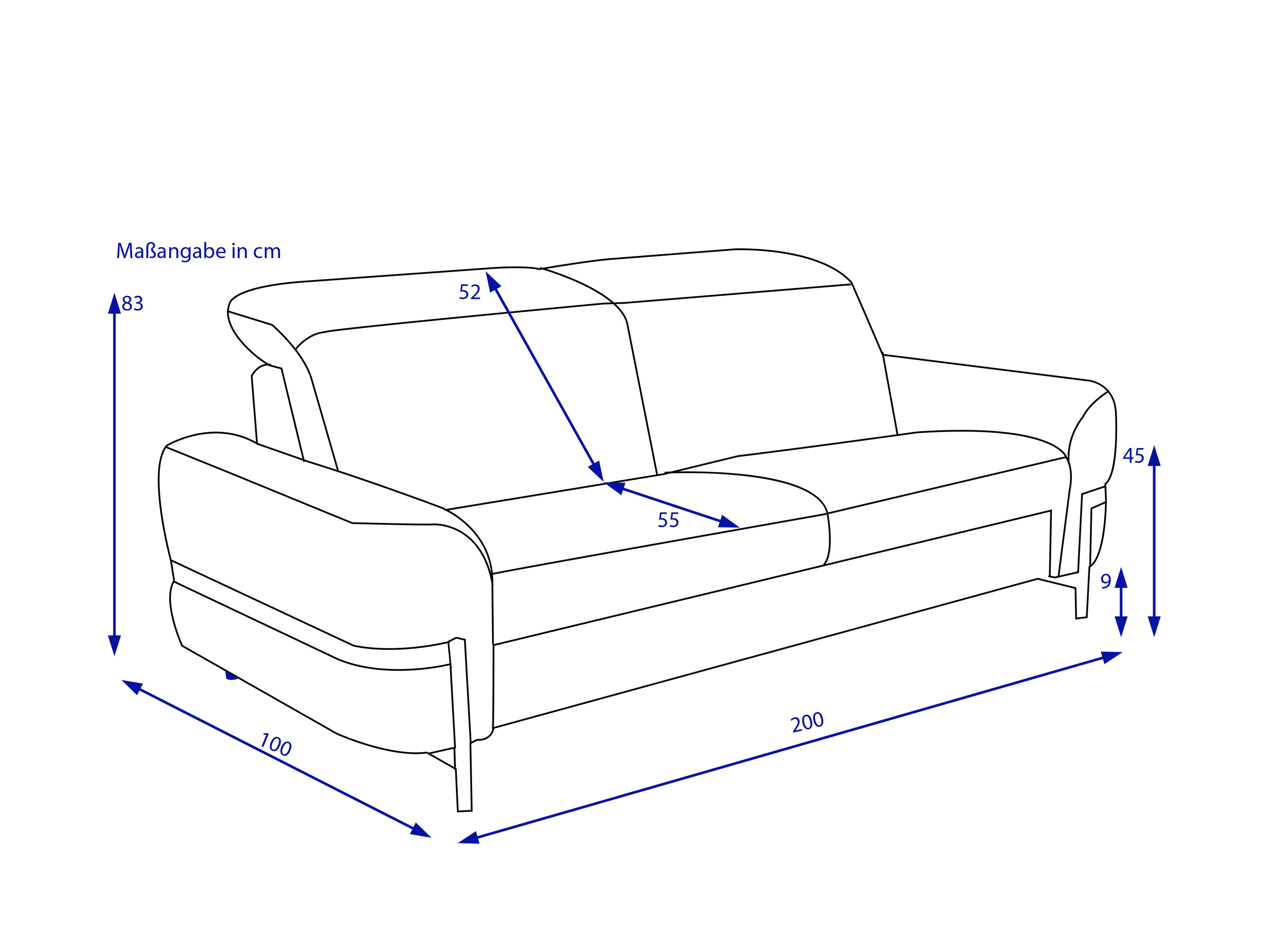 Sofa 2,5 Sitzer JOOP! CIRCLES