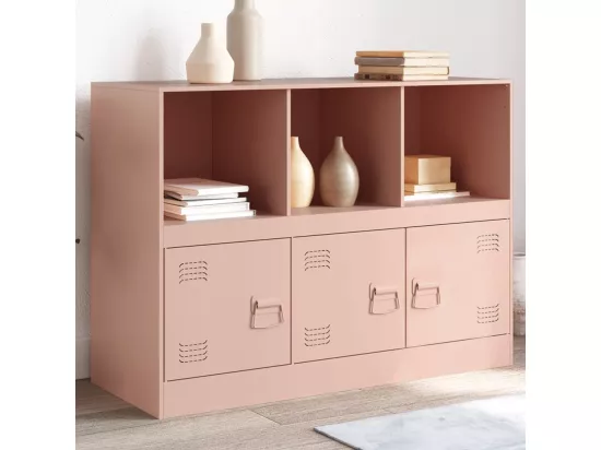 Buffet rose 99x39x73 cm acier