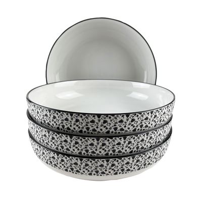 Vaisselle blanche et noire