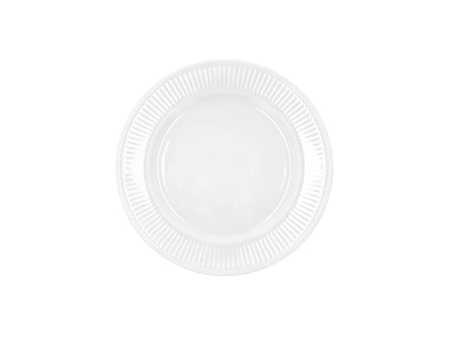 Pillivuyt Plissé Tallerken flad Dia 22 cm Hvid