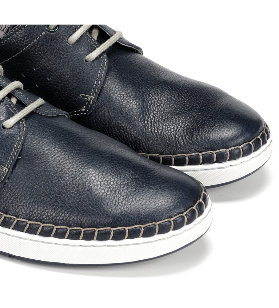 Sapatos de couro Fluchos F1715 Azul Escuro