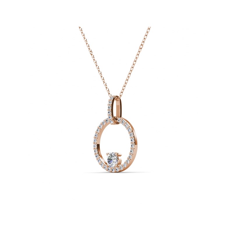 Pendentif Amory - Or Rosé et cristal