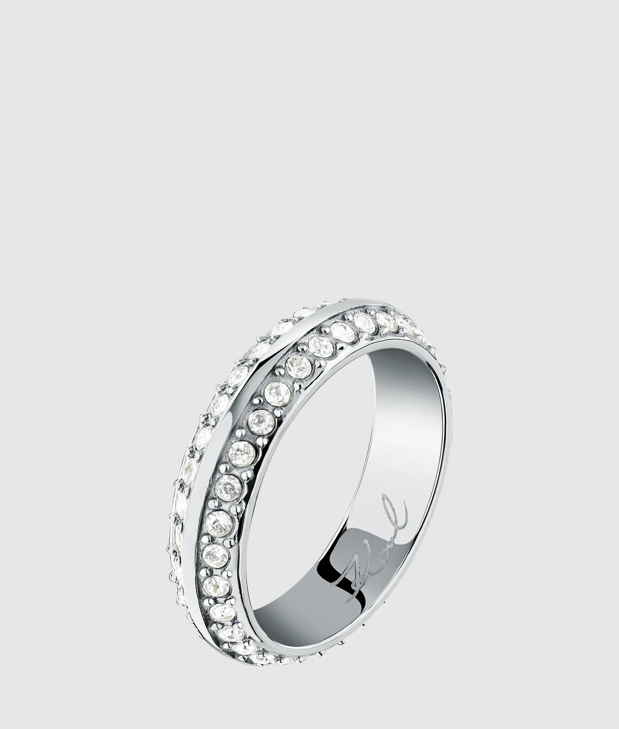 Zilveren kristallen ring