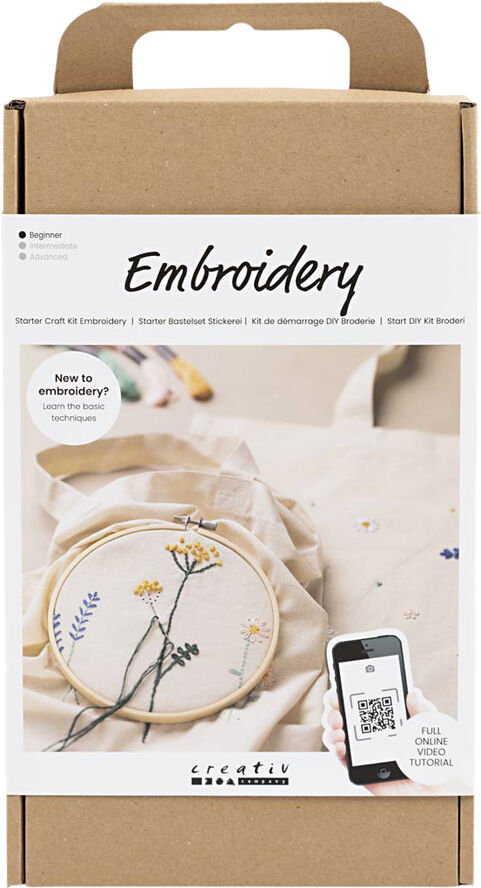 Creativ Company Start DIY Kit Broderi, Blomster