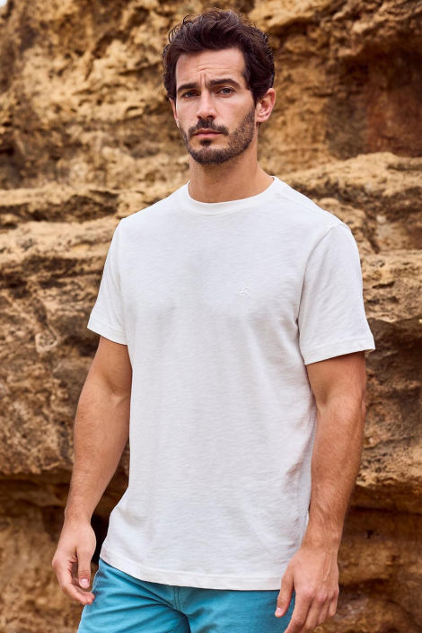 Lerros witte heren t-shirt