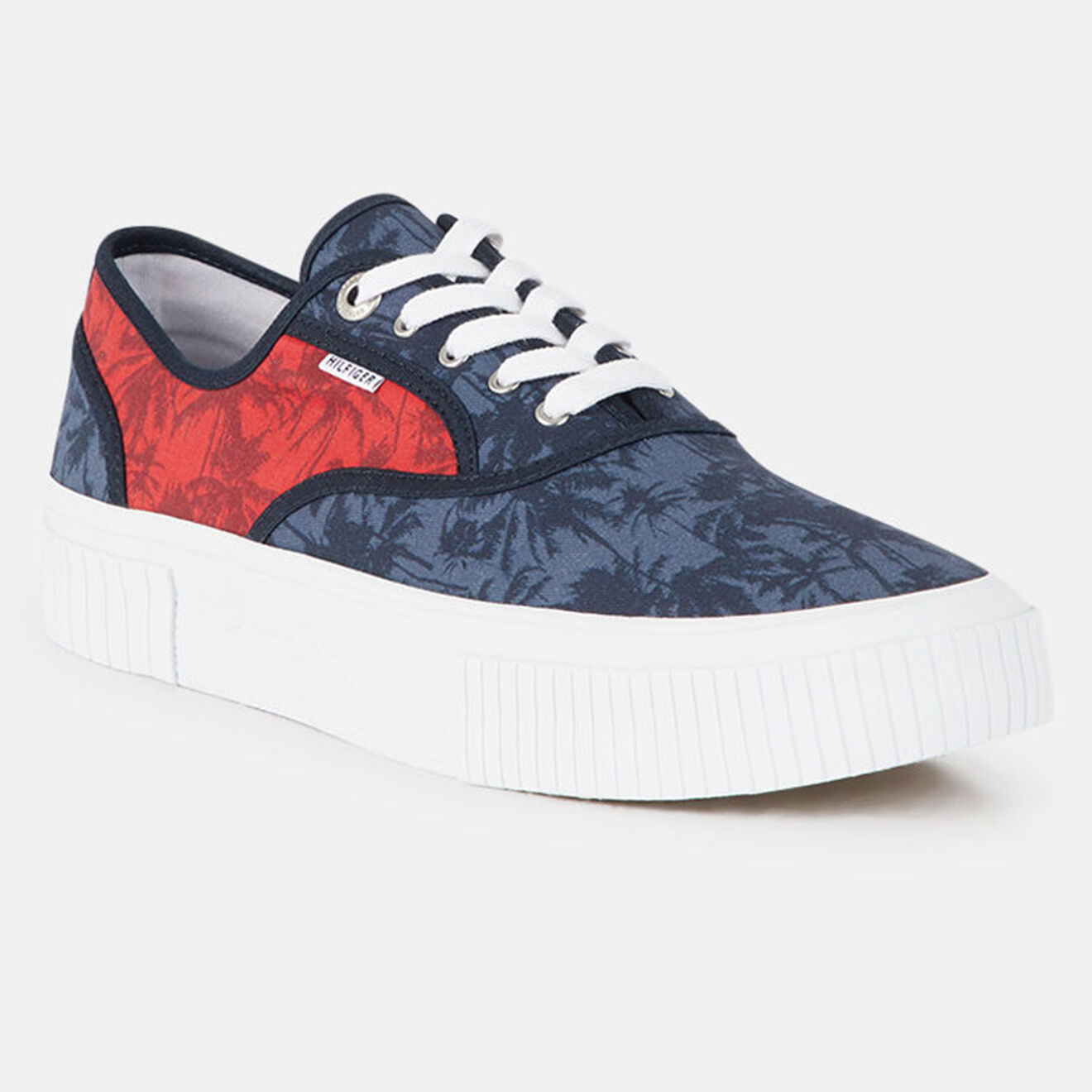 Tommy Hilfiger Baskets Canvas imprimées bleu/rouge