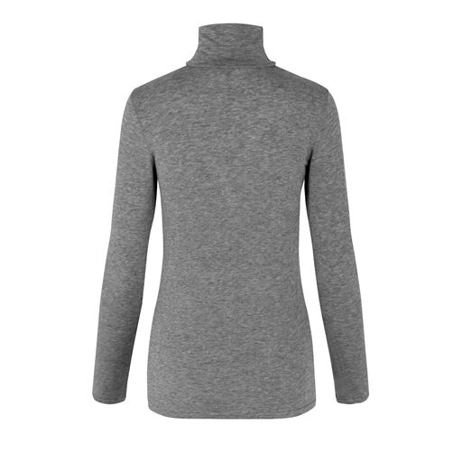 Second Female Matima T-Neck Langærmet T-shirt, Grey Melange, XS