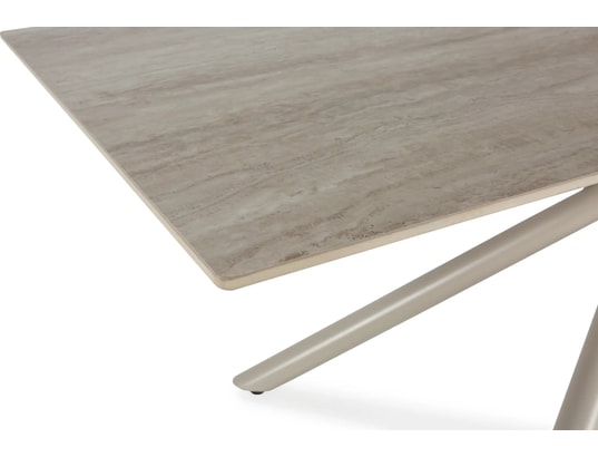 CONCEPT1 - Table Tori 180 x 90 x 76 cm céramique beige
