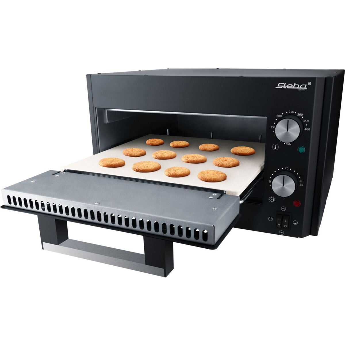 Power Pizzaovn 1800W 9 liter, sort