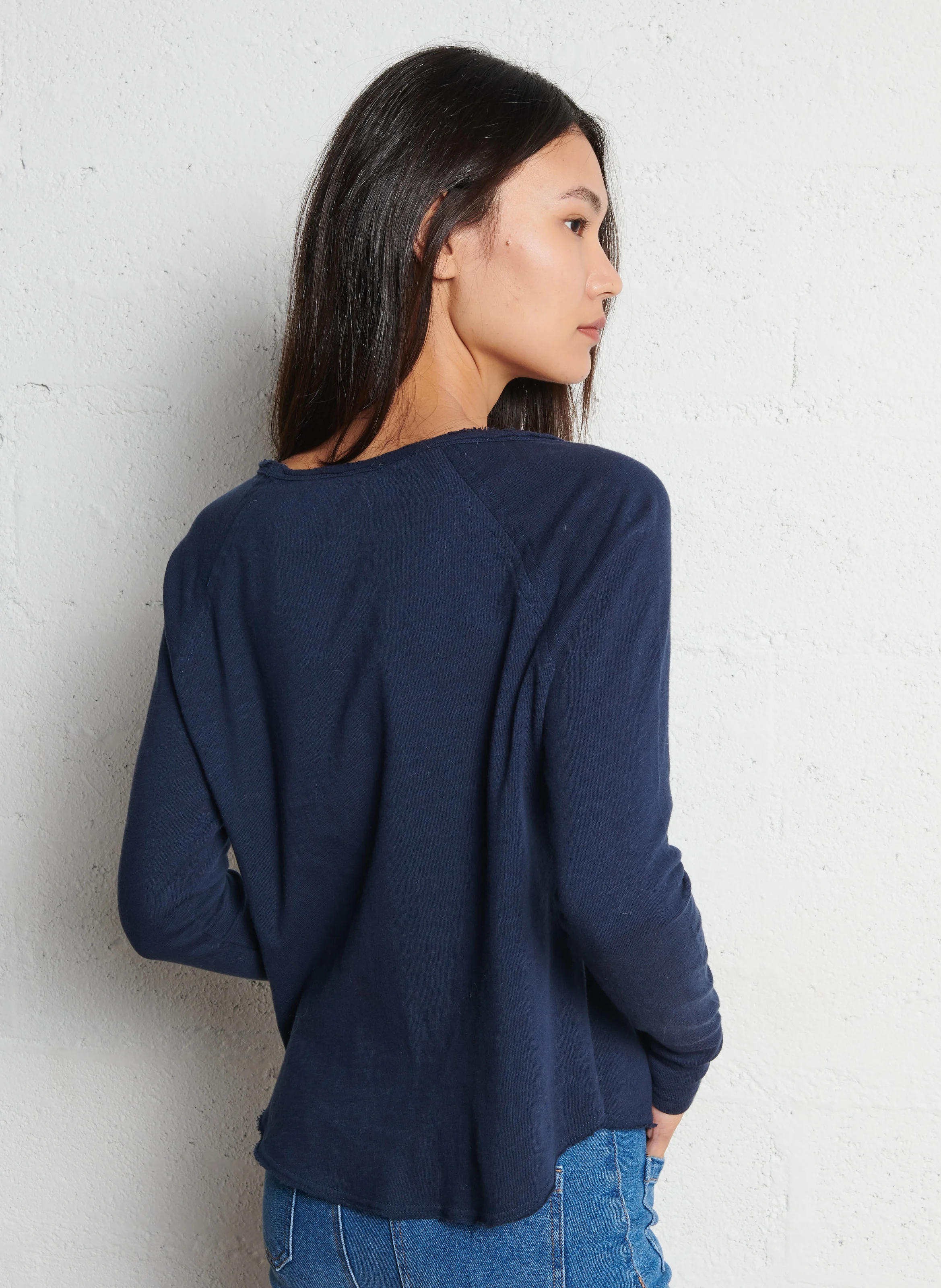 SONOMA - Tee-shirt à col bateau en coton | Bleu
