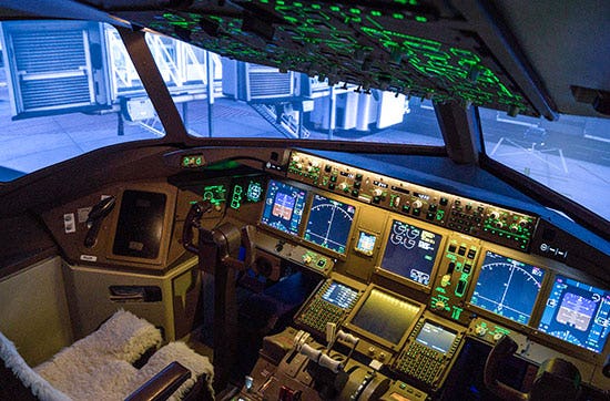 Flugsimulator Boeing 777 in Zürich als Geschenkidee