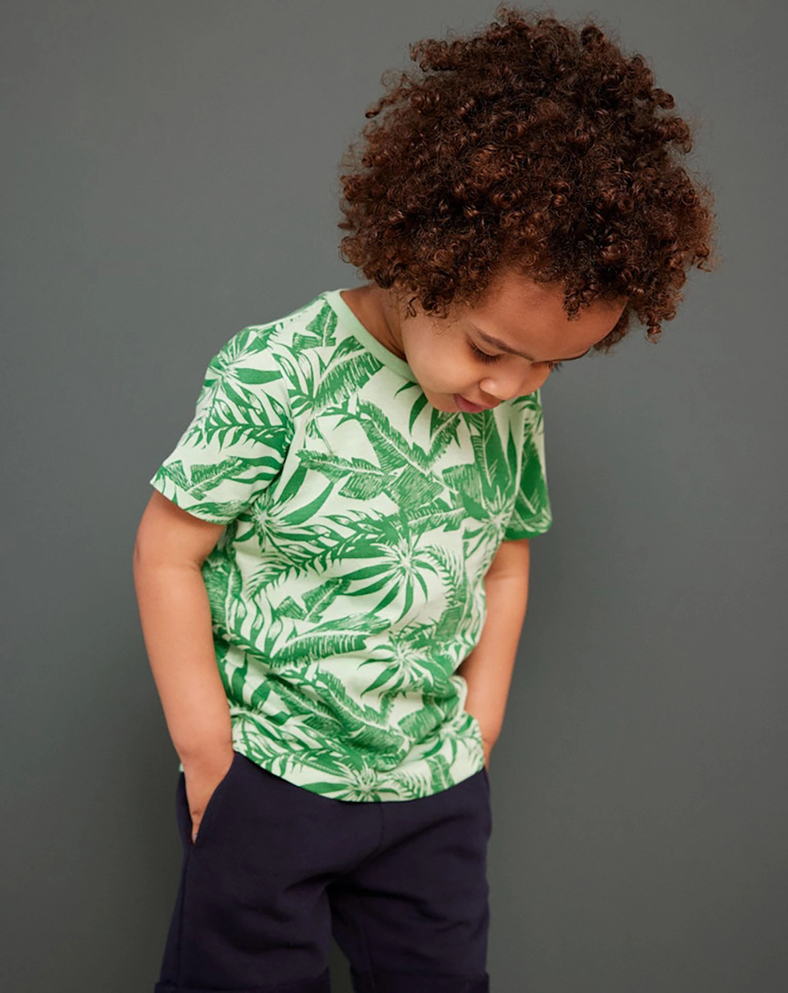 T-Shirt NMMJOE - PALMEN in hemlock
