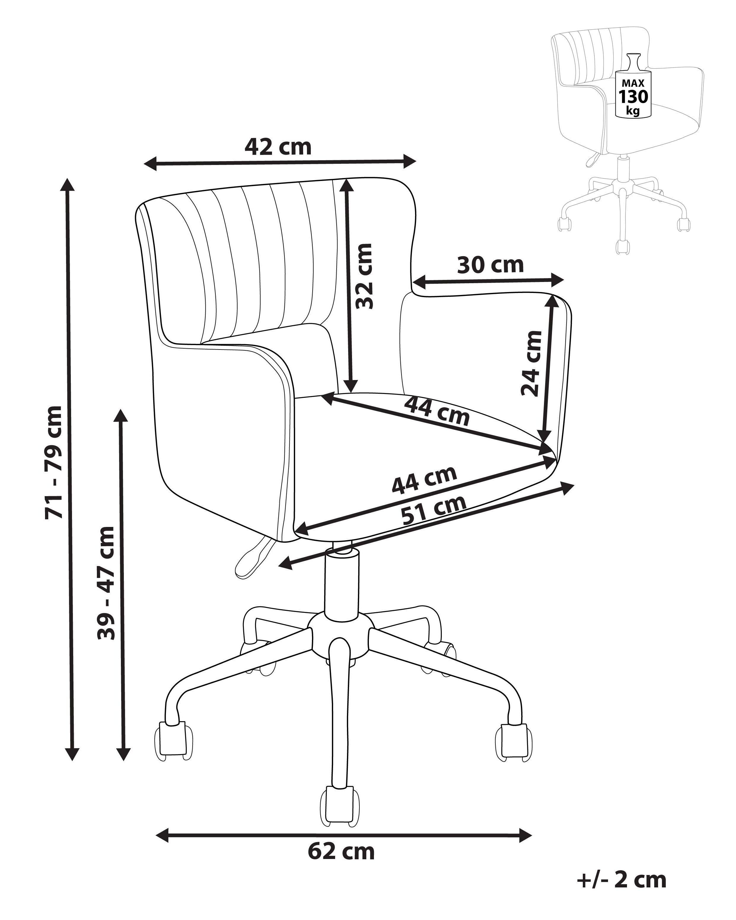 Bureaustoel SANILAC II Bouclé Gebroken wit