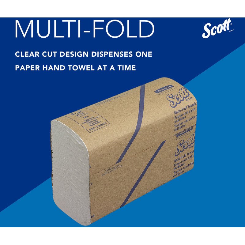 Papier essuie-mains pliage enchevêtré Scott Professional 3749 – Carton de 4000