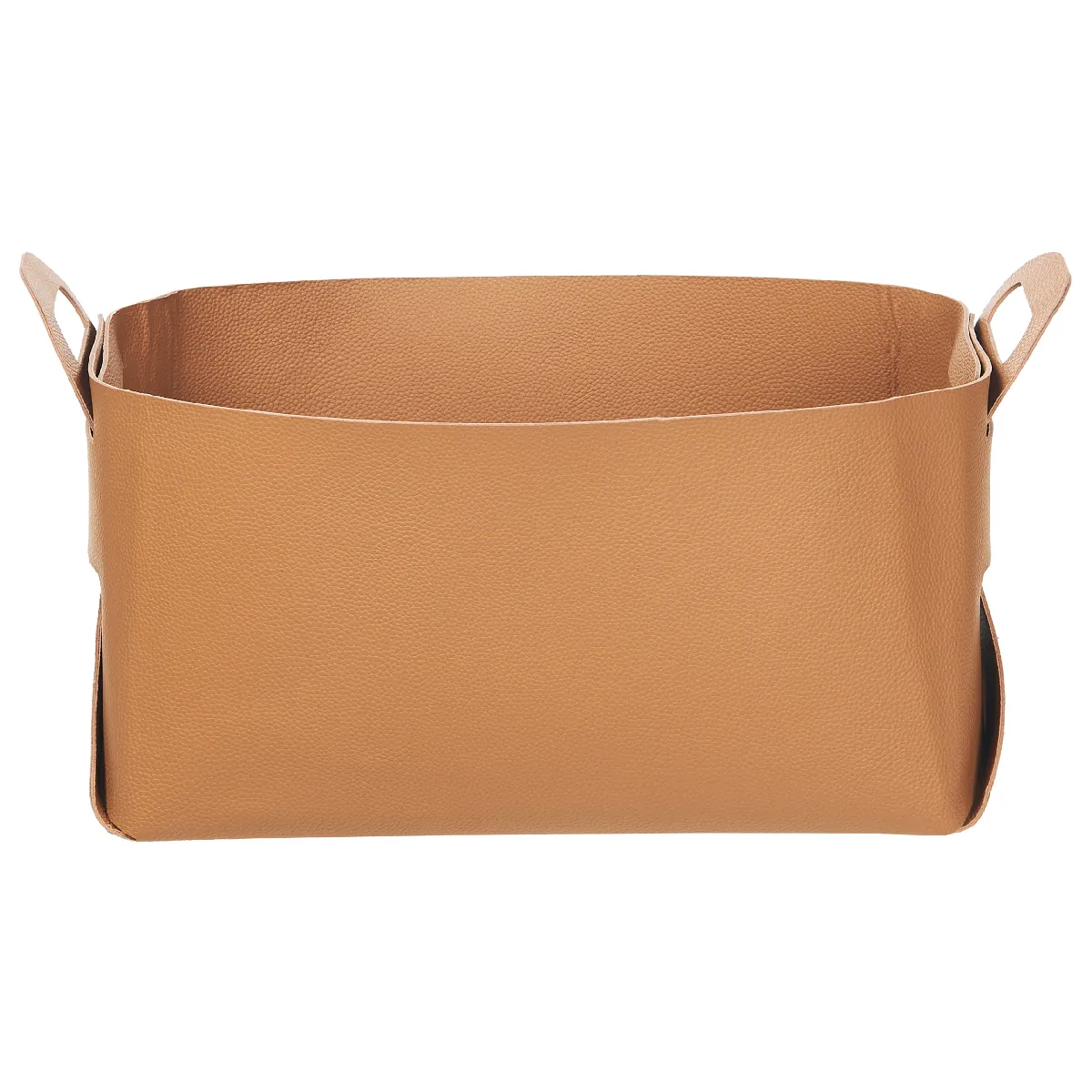 Beliani Paniers en cuir PU marron doré - Lot de 2