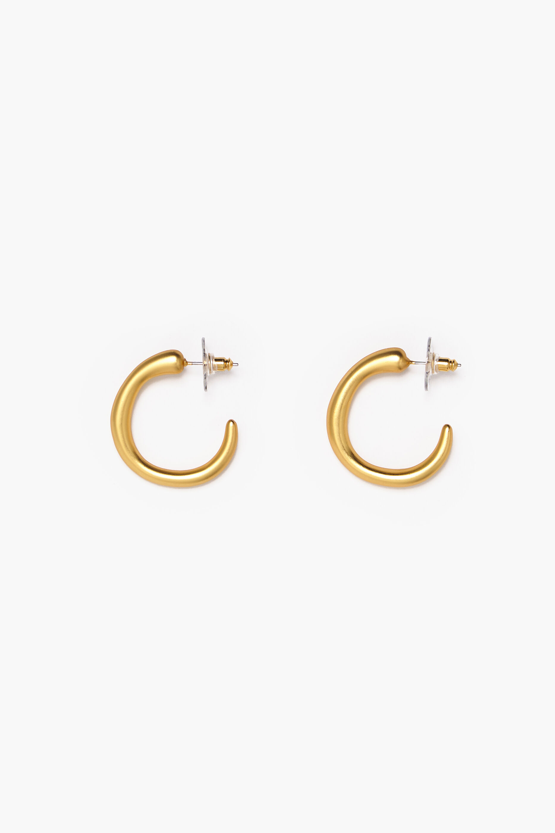 brincos de argola maxi em ouro fosco