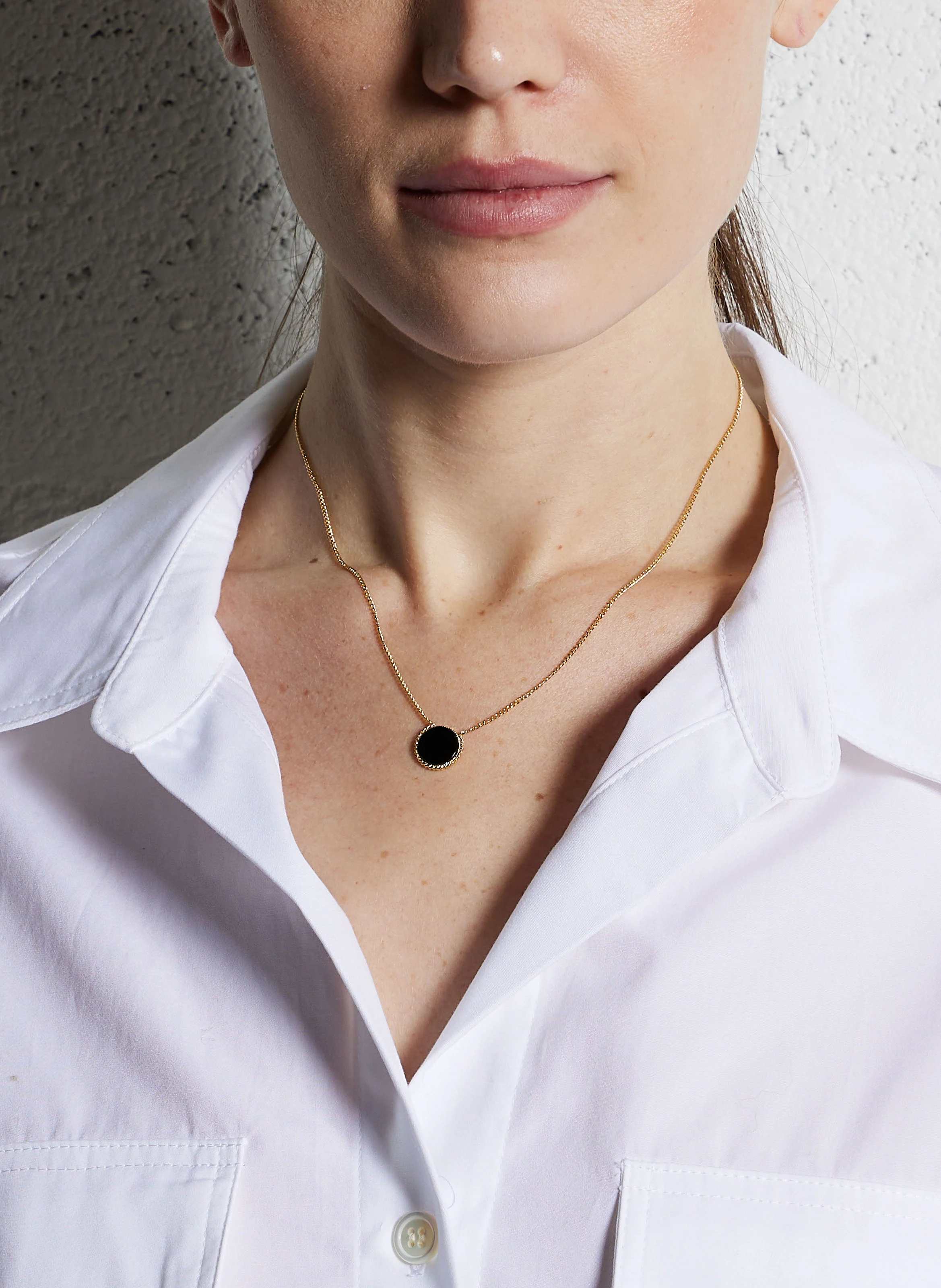 LADY - Collier en laiton | Noir