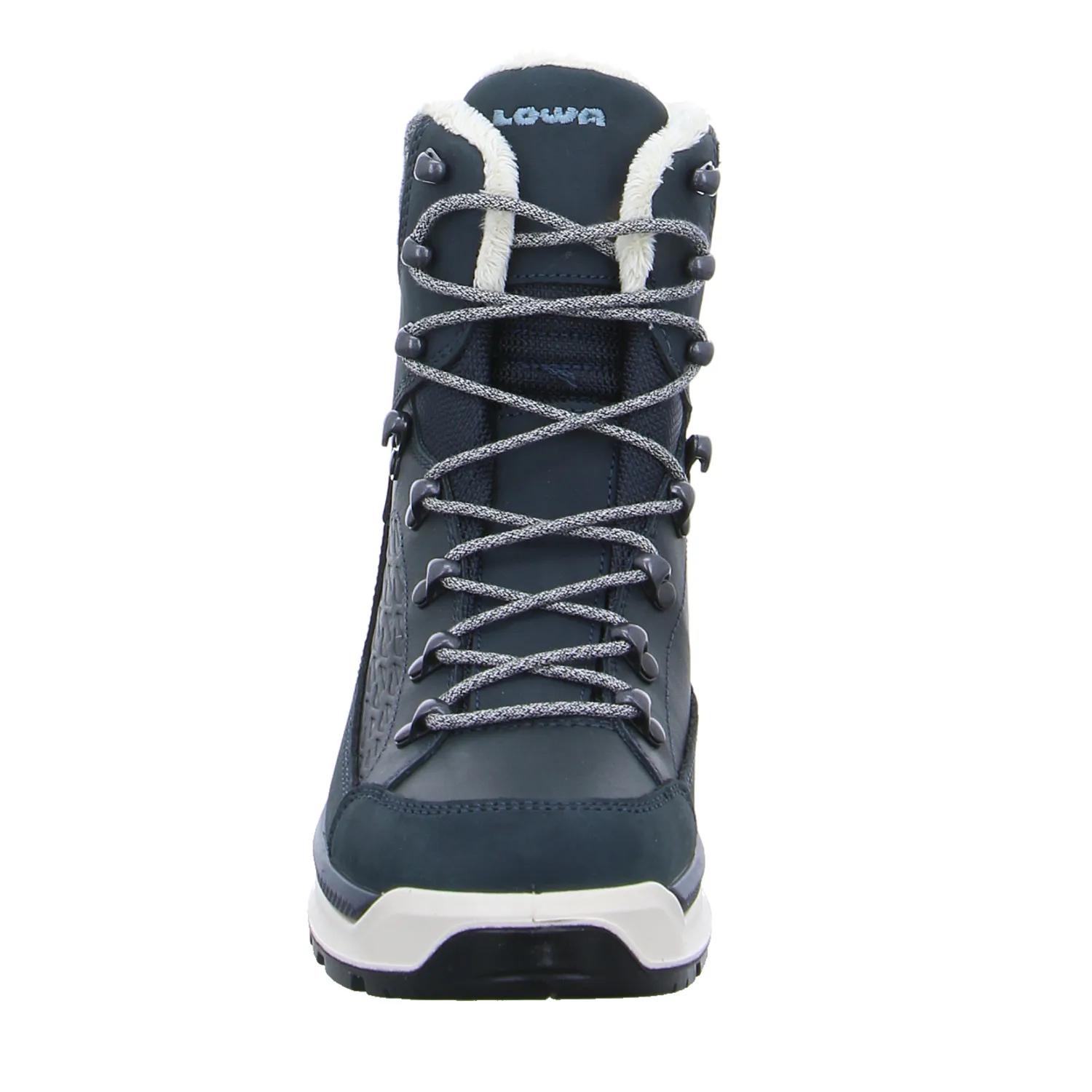 LOWA Snowboots Damen Blau Leder  mit Gore-Tex