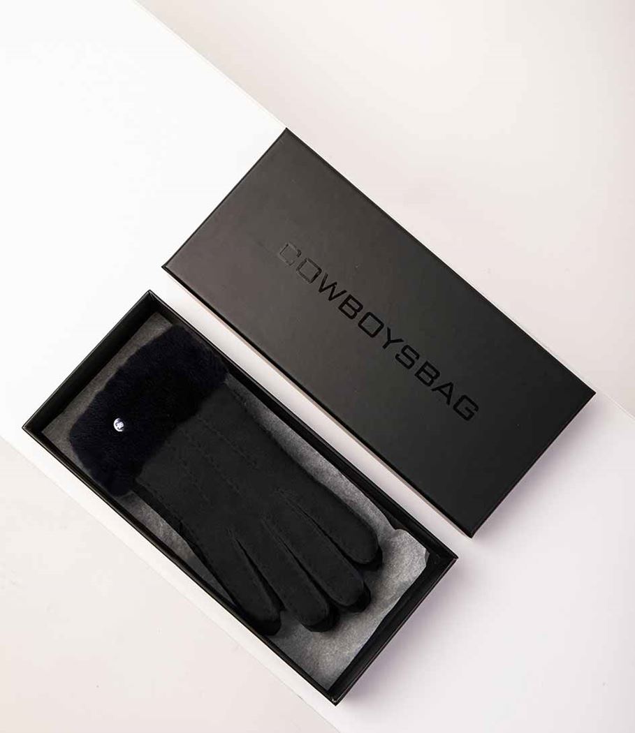Cowboysbag Gloves Frampton Woman Zwart Maat S