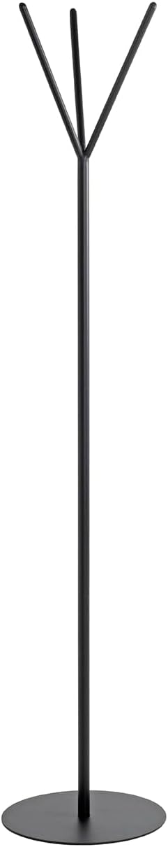 HAKU Möbel Garderobenständer, schwarz, Metall Standgarderobe - Maße: H 173 x Ø 35 cm, Style: Modern