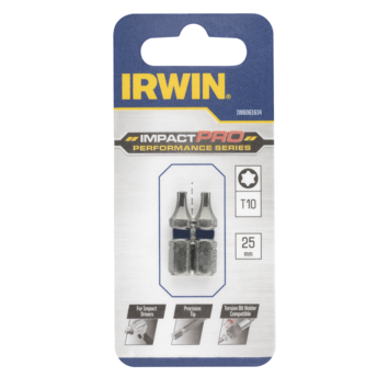 Irwin schroefbitimpact pro T10 25 mm 2 stuks