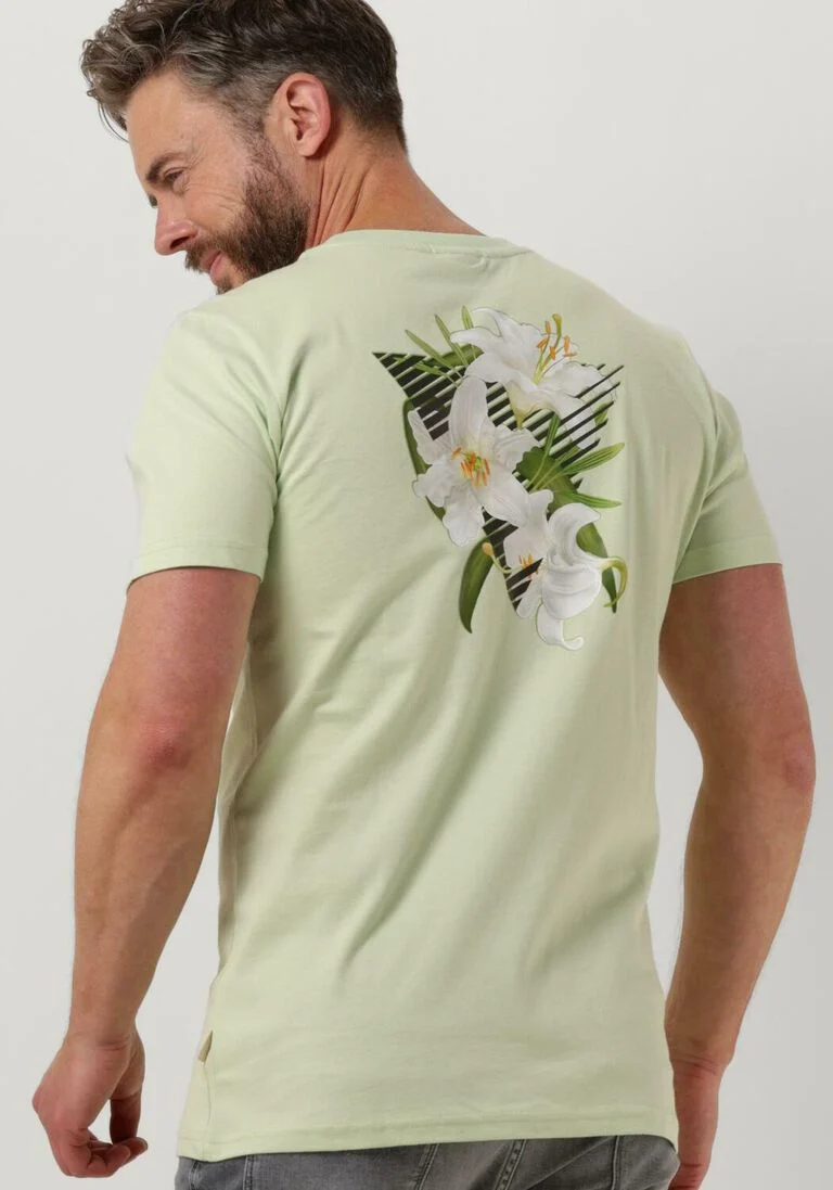PUREWHITE mint purewhite t-shirt tshirt with small logo on chest and big back print