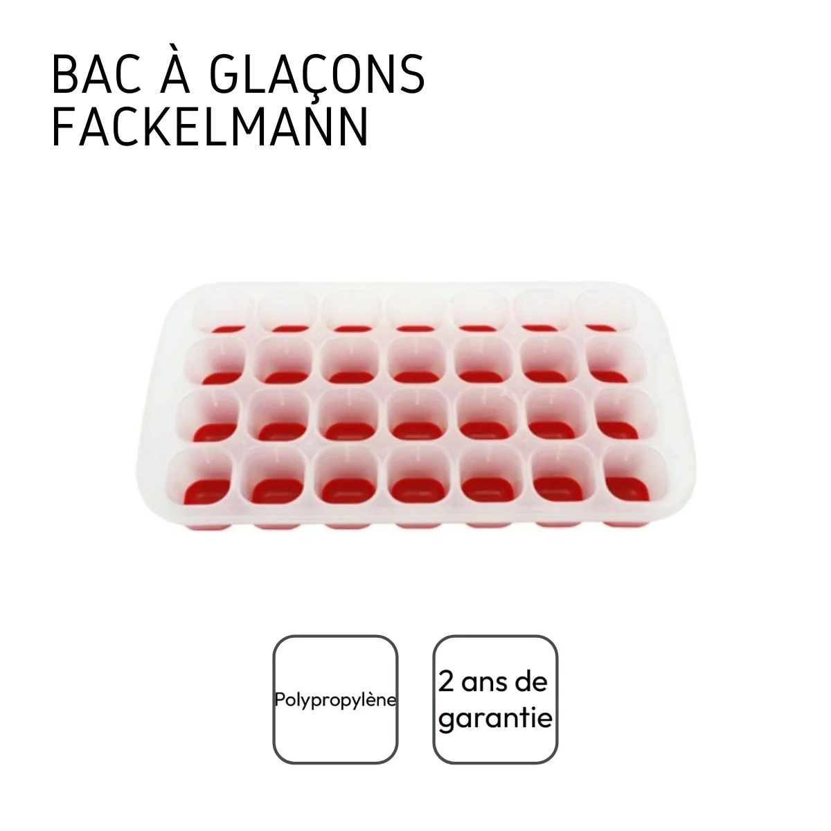 Bac à glaçons 28 cubes Plastique Bar Concept Fackelmann