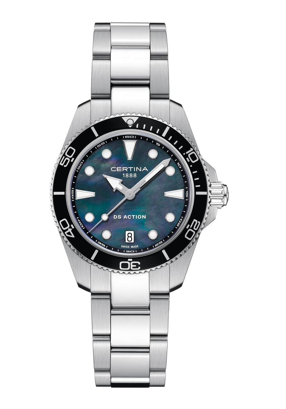 Certina DS Action 34,5mm PreciDrive Quarz Perlmutt