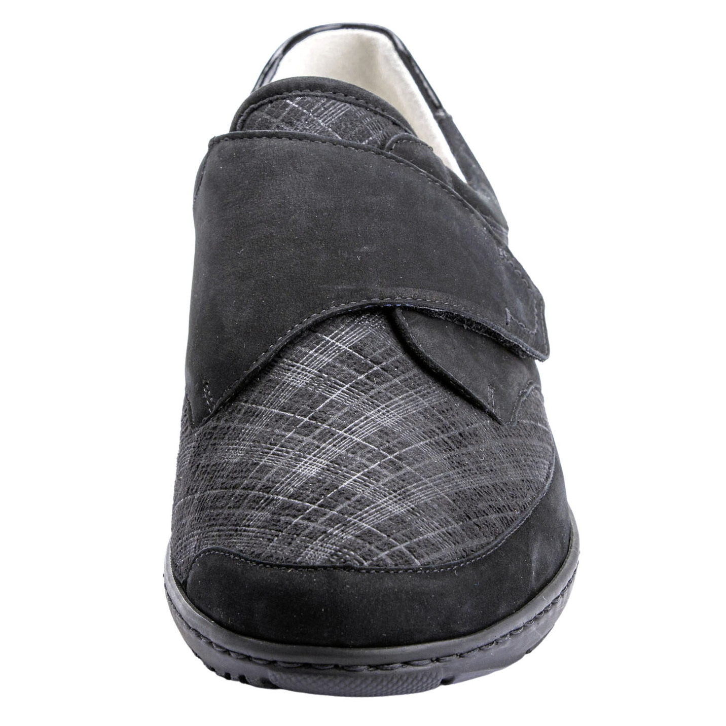 Waldläufer Slipper mit Stretchmaterial im Ballenbereich