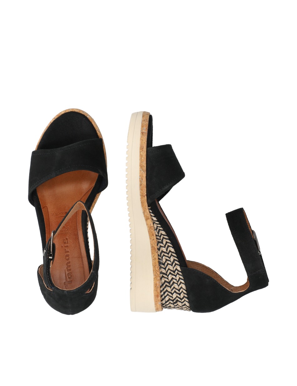 Veloursleder Keilsandale