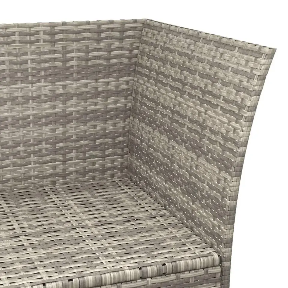 vidaXL - Loungeset - Grijs - Poly rattan