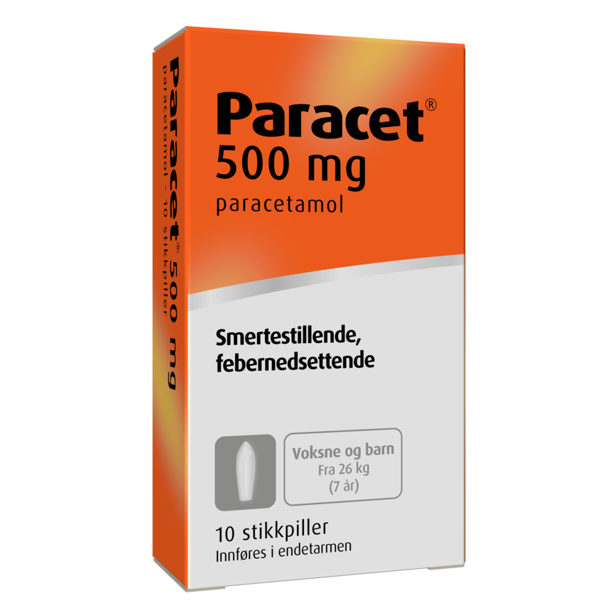 Paracet Stikkpille 500 mg