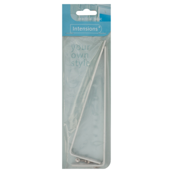 Intensions 20 cm wandsteun gordijnrail Plus wit 2 stuks