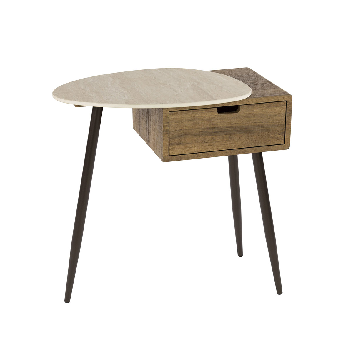 Nachtkastje Limestone Houtlook Links