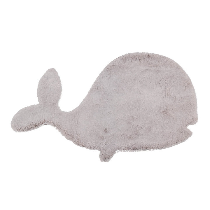 Kindervloerkleed - Huggy Walvis Grijs | Super fluffy!