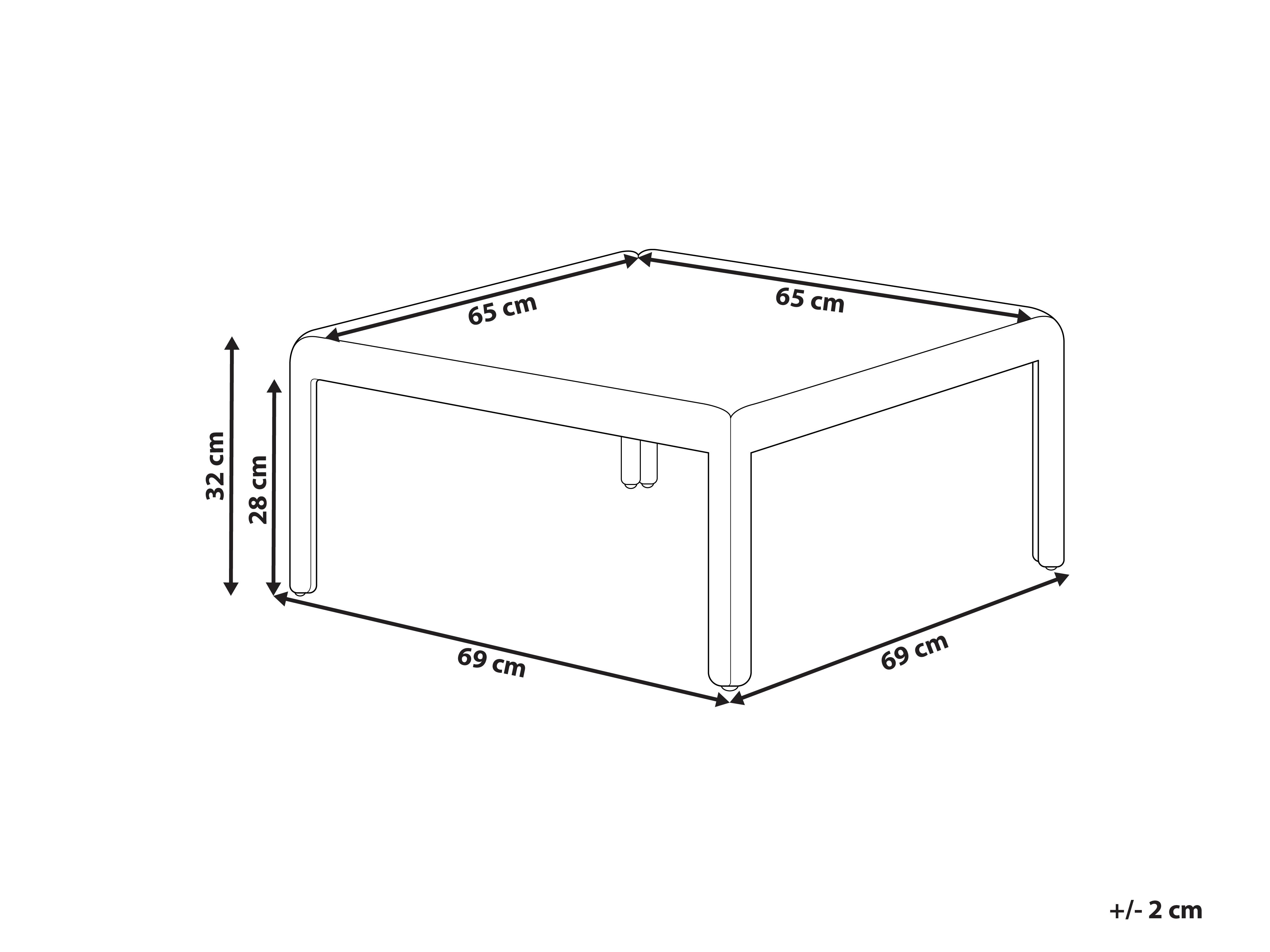 Tuin salontafel FERRETTI 69 cm 69 cm Lichtbeige
