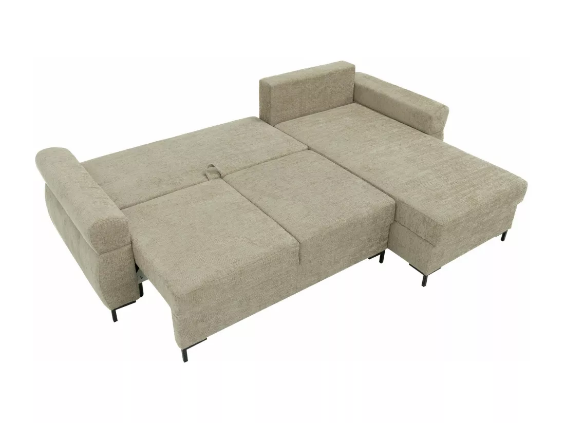 Canapé d'angle Stonecrest 103, Brun clair, Fonction de couchage, Boîte de literie, 258cm