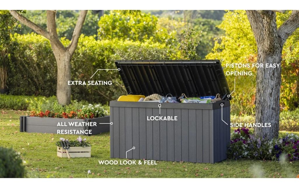 Gartenbox Darwin Box 570 l Grau<br>Aufbewahrungsbox