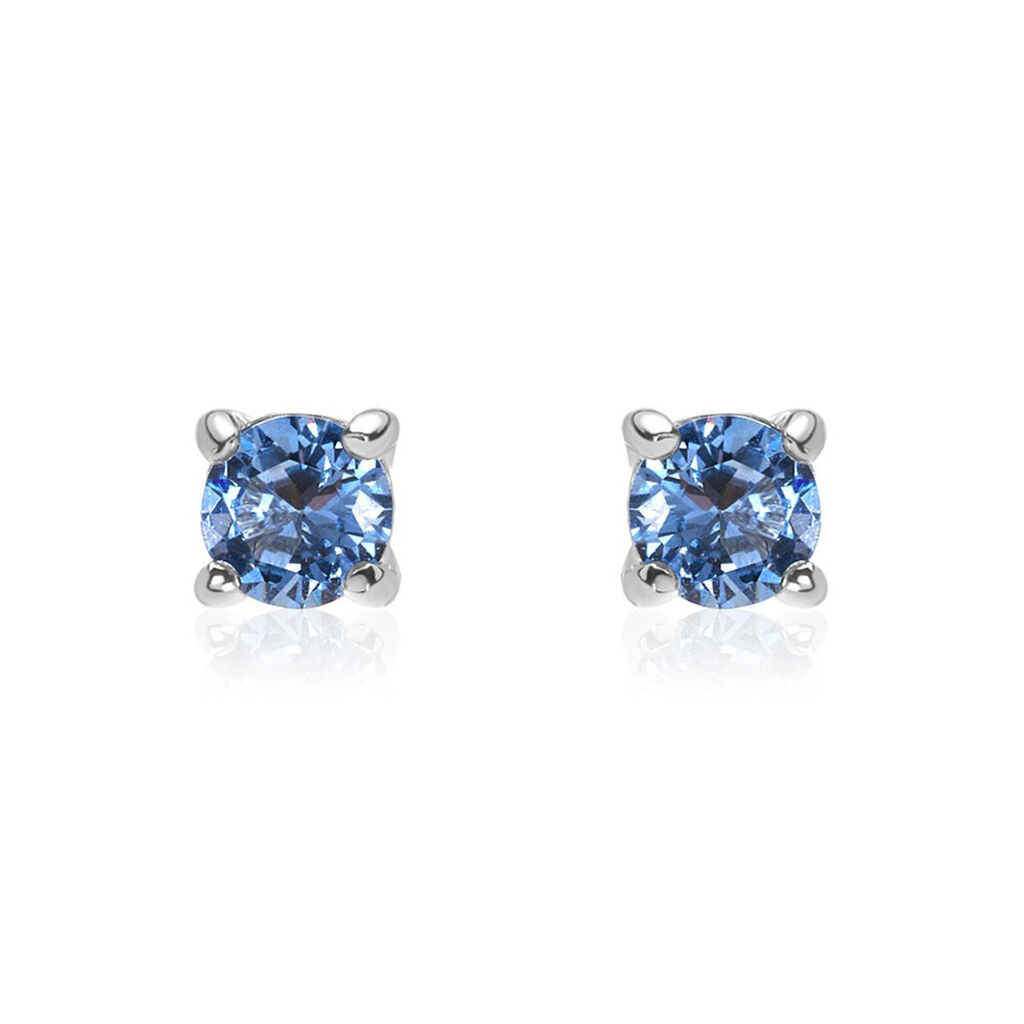 Boucles D'oreilles Puces Rio Argent Blanc Oxyde