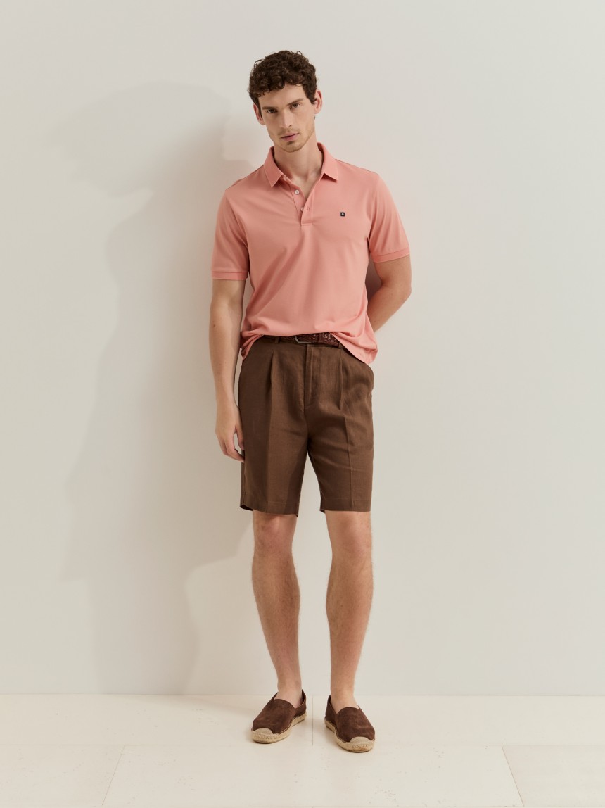 Polo de manga curta regular fit